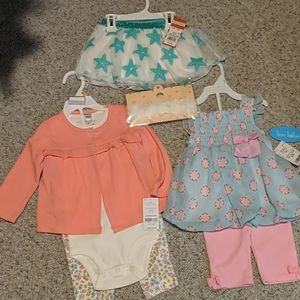 Small lot 12 month clothes and bow